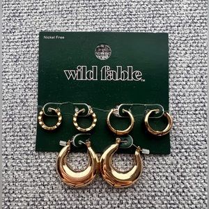 Wild Fable Earrings: 3 pairs